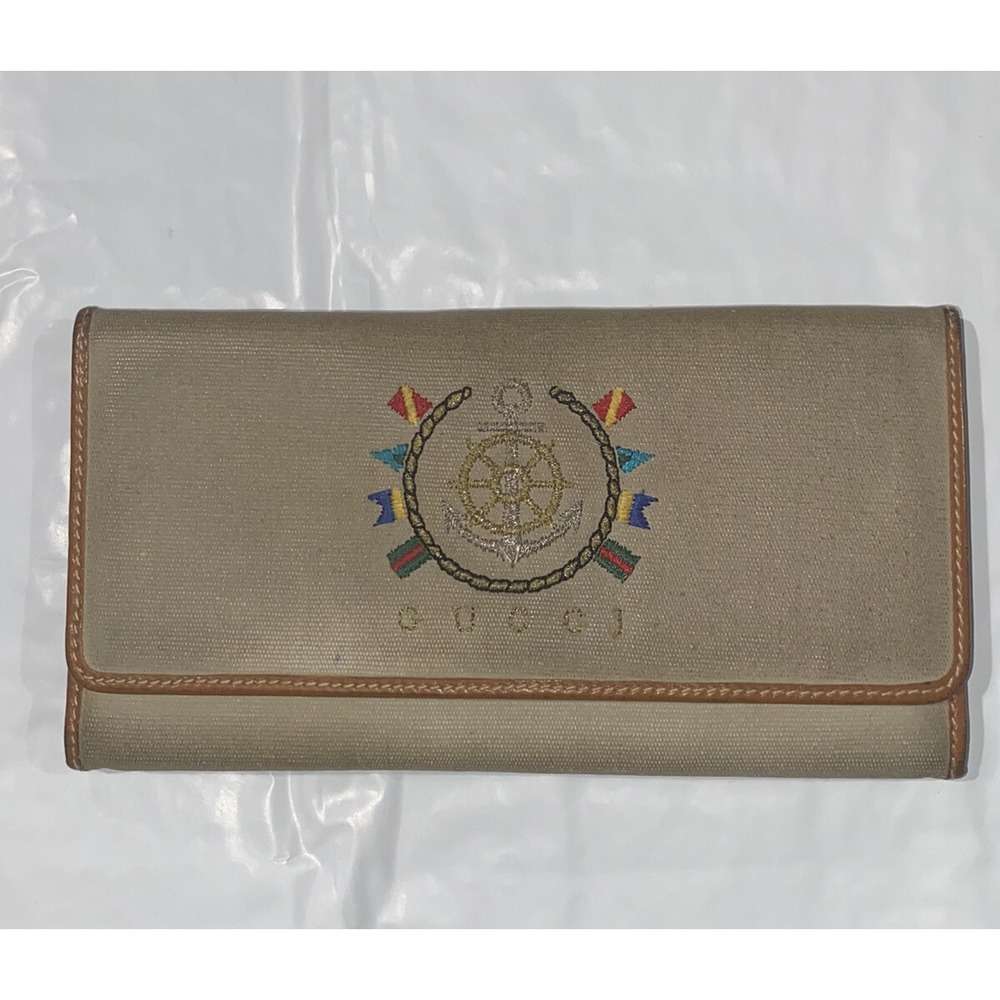 Vintage Gucci Wallet Women's Bifold Wallet Limited Edition Discontinued 70s